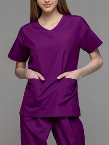 KATBROS INDUSTRY Nouvelle Tunique Médicale Personnalisée OEM à Manches Courtes en Tissu Tissé Coton Polyester Spandex Couleurs Personnalisées pour Femmes - Product Image 2