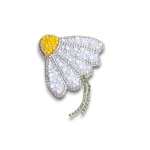Coeur avec des yeux broderie à la main fil de lingot mode broche cuivre bijoux pour enfants pour cadeaux fêtes mariages fiançailles - Product Image 6