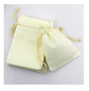 Heavy Eco-Friendly Jute Canvas Pouch <b>Bags</b> with Rope Knot High Quality Velvet Comfortable Sacks Set of 2 Custom Sizes Multi-Use - Product Image 6