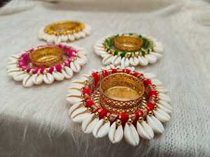 Candle Holder for Decoration Beautiful Tea Light Holder With Shell Holi Party Temple Backdrop Night Decoration - Product Image 5