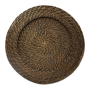 Vente en gros Assiettes de présentation en rotin Décoration de salle à manger écologique faite à la main Plateaux de service durables et légers pour hôtels - Product Image 1