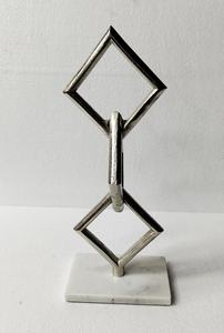 Sculpture moderne maison bureau bureau salon Table décor décoratif couleur or fini Sculpture pour la décoration intérieure - Product Image 4