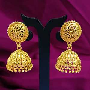 Bijoux indiens Style cerceau Jhumka Jhumki ensemble de boucles d'oreilles pour femmes grossiste indien bijoux pour femmes - Product Image 2