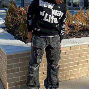 Nuevo estilo Hombres 3D Puff Impreso Sudadera con capucha Calidad Premium 100% Algodón Casual Basics Algodón Mezclado Premium Puff Sudadera con capucha - Product Image 5