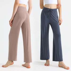 กางเกงหลวมขายาวสำหรับผู้หญิงกางเกงลำลองทำจากวัสดุโพลีเอสเตอร์สวมใส่สบายด้วยดีไซน์ทันสมัย - Product Image 5