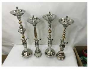 Narguilés Farida égyptiens de luxe en acier inoxydable de qualité avec technique de laque - Product Image 2