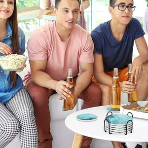 Nouveau design Meilleur dessous de verre en bois d'acacia en résine époxy fait à la main en bois Boisson Thé Sous-verre de l'Inde par Quality Handicrafts - Product Image 5