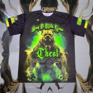 Camisetas de hombre de talla grande con estampado de sublimación de calor bordado con logotipo de equipo de béisbol y softbol de alta calidad y cuello redondo personalizado Unisex - Product Image 3
