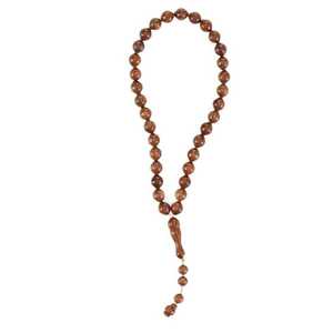 Rosario de 33 cuentas de 10 mm, modelo Istanbul, de madera de roble, accesorio tradicional para la ropa musulmana - Product Image 1