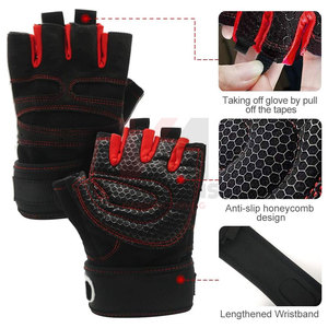 Guantes de ciclismo para hombres y mujeres, Gel de memoria absorbente de golpes, guantes acolchados para bicicleta de carretera, transpirables, compatibilidad con pantalla táctil de medio dedo - Product Image 4