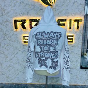 Nouveau style, meilleur matériau, sweat à capuche arrivé, broderie personnalisée, imprimé, 100% coton molletonné, streetwear, sweat à capuche unisexe - Product Image 2