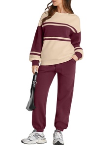 gym clothes 2 piece set <b>women</b> Winter Trendy 2025 <b>Women</b> Casual Clothing Long Sleeve Crop Top and <b>Trouser</b> Set for <b>Women</b> 2026 - Product Image 1