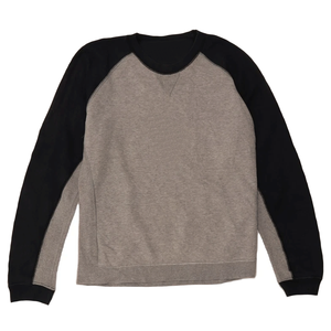 Sudadera con cuello redondo de bloque de color de doble tono para hombre, Top de lana básico de mezcla de algodón holgado para impresión Digital de invierno - Product Image 1