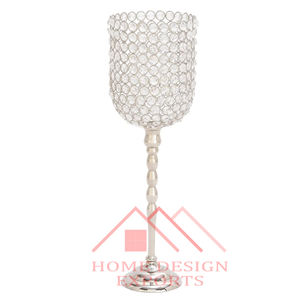 <b>Floor</b> <b>Standing</b> Aluminium Golden <b>Candle</b> <b>Holder</b> With Glass Votive for Wedding Events Party Decorations 2024 Latest Home Decor - Product Image 6