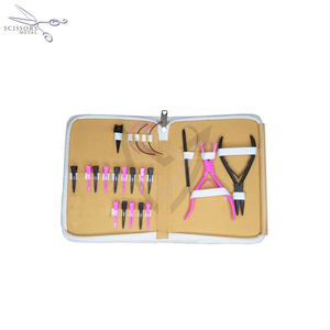 Kit d'outils d'extension en acier inoxydable professionnel pour les salons, utilisation professionnelle, aiguille à boucle et pinces avec jeu de pinces - Product Image 1