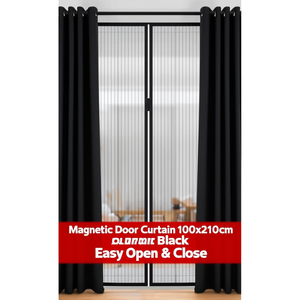 Cortina Magnética para Puerta 100x210cm Negra Fácil de Abrir y Cerrar - Product Image 3