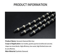 STONEWIN Meilleurs prix Scie à fil diamanté avec caoutchouc pour l'extraction de marbre et de pierre en carrière