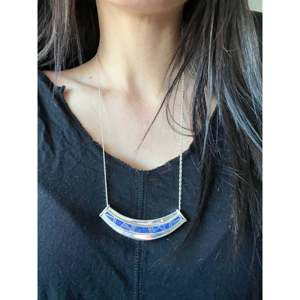 Navajo Style <b>Necklace</b> <b>Opal</b> Sterling Silver Inlay Geometric Anchor Pattern Number Beads Stylish Trendy for Party Wedding Gift - Product Image 2