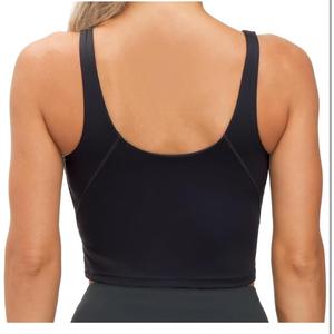 Meilleur grossiste de vêtements de sport ensemble de yoga taille haute pour femmes avec tissu antibactérien logo sur le devant Options personnalisables - Product Image 4