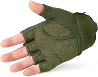 Guantes Deportivos Unisex Personalizados de Medio Dedo, Transpirables, de Neopreno y Cuero, con Cierre de Cordón, Ligeros, para Gimnasio, de Seda de Hielo