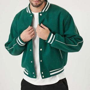 Chaqueta Bomber de Lona Unisex para Invierno, Venta al Por Mayor OEM, Transpirable, Ecológica, Diseño Varsity en Blanco, Diseño del Fabricante - Product Image 1