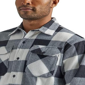 Chemise en flanelle pour homme de style luxueux, vente chaude, anti-rides, haute qualité, prix raisonnable, chemise en flanelle pour homme à manches longues - Product Image 6