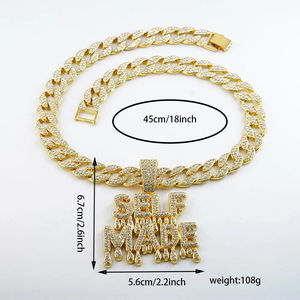 Pendentif unique en argent sterling 925 avec diamant moissanite rond de conception personnalisée de lettres glacées hip-hop, clarté VVS pour femmes - Product Image 4