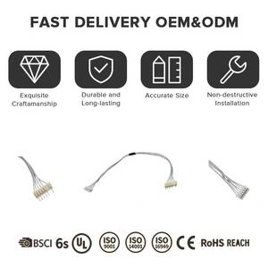 両端銅製 PVC 6P ケーブル リバース端子信号線 H2.0-6P ディスプレイ画面回路基板用の柔軟な接続 - Product Image 4
