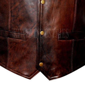 Chaleco de cuero duradero de invierno para hombre personalizado diseño de la mejor calidad Chaleco de cuero vendedor caliente Fabricante de Pakistán - Product Image 6