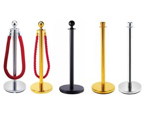 Forniture nuziali coda corda barriera tappeto rosso pali nero argento oro Post acciaio inossidabile controllo folla Stanchion - Product Image 1