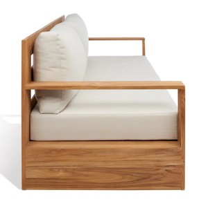 Canapé profond en teck 2 places moderne avec coussin-Meubles d'extérieur ou Meubles de jardin en teck fabriqués en Indonésie - Product Image 5