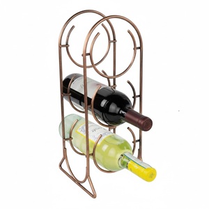 Élégant porte-bouteilles en cuivre antique décoratif, décoration industrielle pour la maison, étagère de qualité supérieure sous l'armoire, porte-bière et porte-vin - Product Image 1