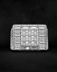 แหวนฮิปฮอปหรูหราประดับเพชรสำหรับผู้ชาย ทำจากเงินแท้ 925 ชุบโรเดียม ดีไซน์ทันสมัย ฝังเพชรแบบ Prong Set ของขวัญวันครบรอบสุดหรู - Product Image 3