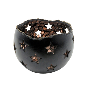 Lámina naranja votiva redonda de hierro de buena calidad para decoración de iluminación navideña, tarro de vela para decoración de sala de estar hecho a mano - Product Image 3