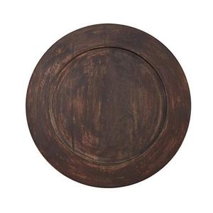 Vente en gros d'assiette en bois de luxe assiette de présentation en bois de forme ronde plateau de service en gros de designer fait à la main - Product Image 1