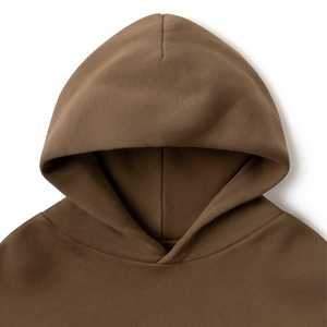 Sweat à capuche oversize d'hiver avec poche kangourou, imprimé personnalisé, 100% coton, molleton lourd, écologique - Vente en gros OEM - Product Image 3