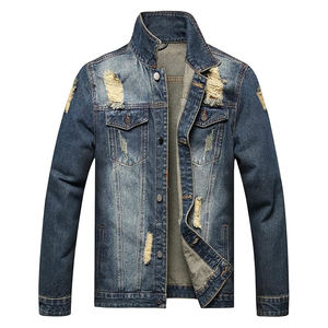 Veste en jean vintage pour homme, automne-hiver, délavée au soleil, travail, vente en gros, haute qualité, streetwear, mode, coupe-vent, séchage rapide - Product Image 1