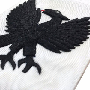 Premium Quality Hand Embroidered Masonic Sashes <b>Ribbon</b> Gray Black and White Color Custom Pattern Design Masonic Sashes - Product Image 3