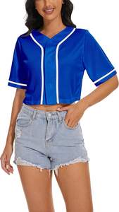 เสื้อครอปเบสบอลสำหรับผู้หญิงเสื้อครอปเบสบอล - Product Image 3