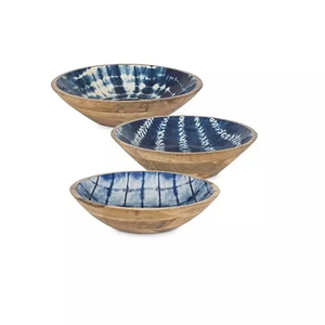 2024 nouveau bois de mangue/acacia exquis avec émail imprimé saladier hôtel cuisine table bols en bois maison et cuisine vaisselle - Product Image 5