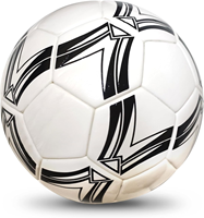 Ballon de football Premium Thermo Bonded 32-Panel Taille 5 Couleur noir et blanc pour ballon de jeu haute performance