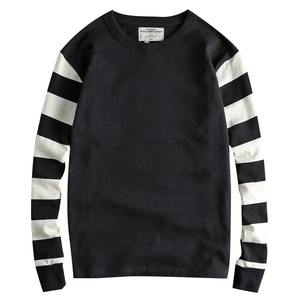 Elegante sudadera transpirable para hombre nueva venta al por mayor cuello redondo tendencia sudaderas 100% algodón personalizado impreso camisas para hombre - Product Image 1