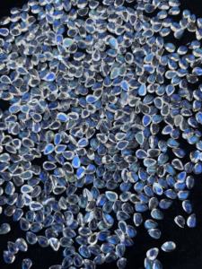 หินมูนสโตนสีฟ้าไฟสีรุ้ง4มม. 6มม. พลอยเม็ดเรียบทรงหลวมอัญมณีอัญมณีทรงหลังเบี้ยขายส่ง - Product Image 3