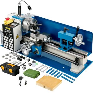Pour VEVOR 550W Mini tour à métaux de table 180 x 350 mm, vitesse variable 2250 tr/min, mandrin à 3 mors CNC - Product Image 1