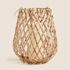 โคมไฟหวายสีน้ำตาลอ่อนแบบทำด้วยมือโคมไฟห้อยระย้าที่แสนสบายของตกแต่งบ้านจากเวียดนาม - Product Image 4