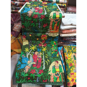 Edredón desechable de Navidad Kathawork, colcha para cama doble, Gudri colcha hecha a mano, colorido, 100% algodón, decoración de dormitorio de lujo - Product Image 4