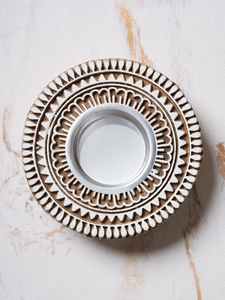 Bougeoir imprimé en bois Boho pour éclairage ambiant support de photophore en bois naturel pour la méditation de décor spirituel - Product Image 5