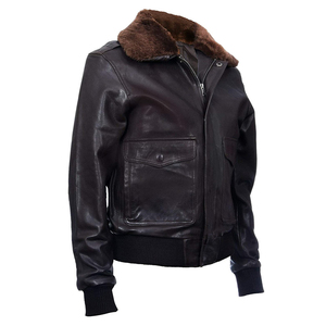 Chaqueta de Cuero de Invierno para Hombre Más Vendida |   Calle principal |   Logotipo Frontal en el Cuello Alto |   Ribete de Piel |   Cómodo y Transpirable - Product Image 2