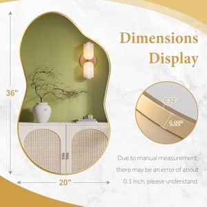 Best Selling Irregular Metal Frame Wall <b>Bathroom</b> <b>Mirror</b> Round Glass Design for Living Room Bedroom Dining Area Home Accessories - Product Image 4