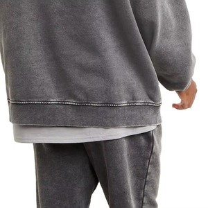 Sudadera con Capucha de Alta Calidad, Estilo Vintage, Lavada a la Piedra, 100% Algodón, Lavada con Ácido, ODM, Serie Otoño/Invierno, Talla Grande 6XL - Product Image 6